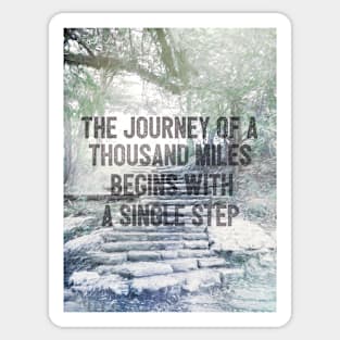 The Journey Inspirational Quote Sticker